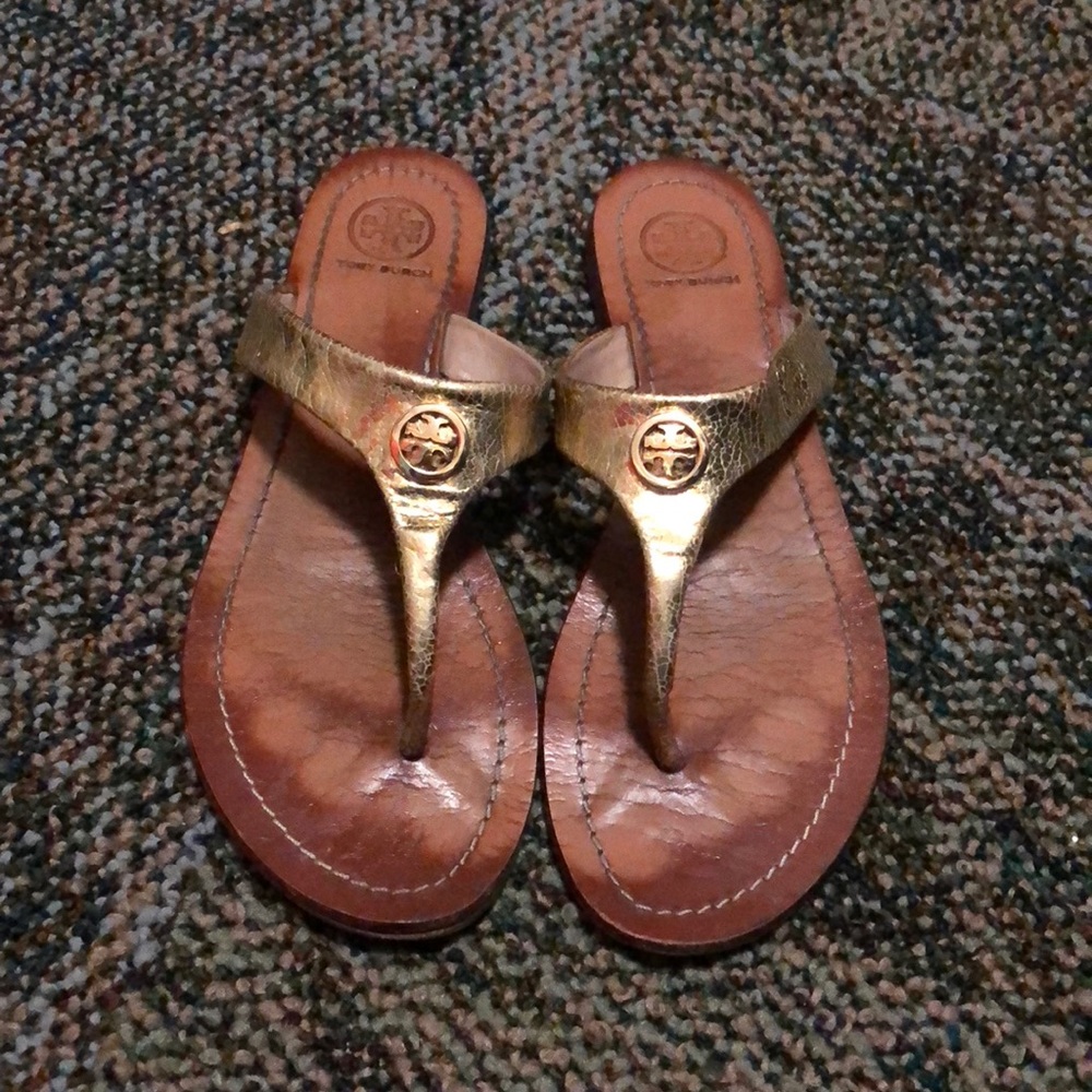 Tory Burch Gold thong sandals